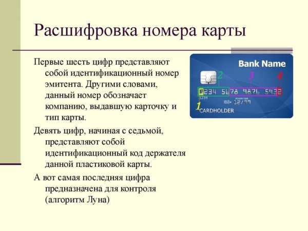 Как можно расшифровать номер карты Сбербанка